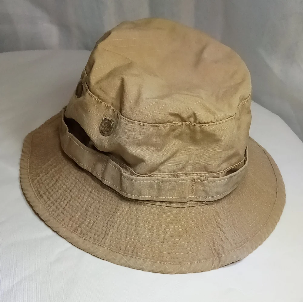 Tan Hot Weather Hunting Fishing Boonie Jungle Sun Hat Sz 7.5 - Picture 12 of 12